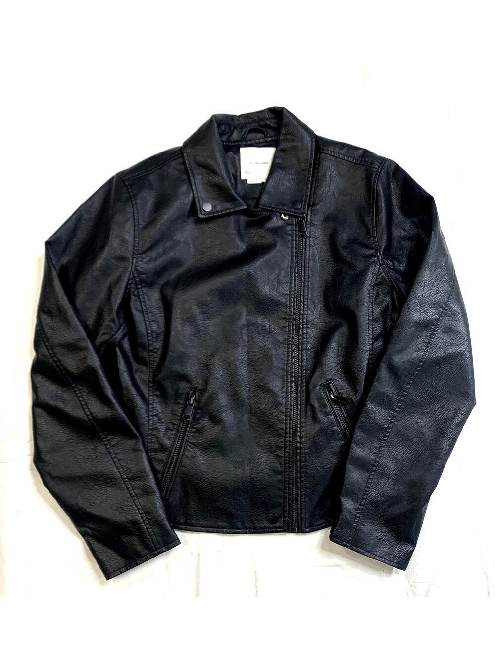 Anthropologie The Saige faux leather moto jacket Black XL